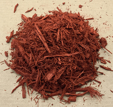 Bright Red Color Enhanced Mulch